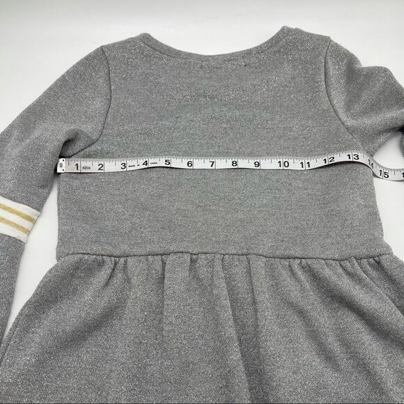Trixxi Girl Gray Silver Metallic Dress Size L - Picture 8 of 10